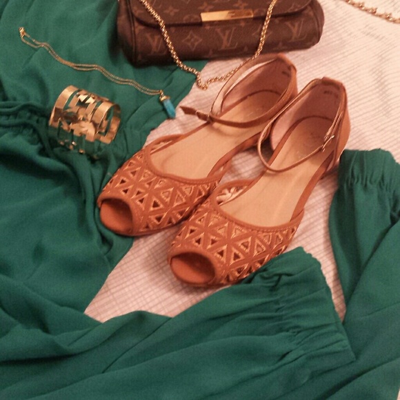 Ankle strap flat sandals size 7.5