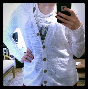 Lucky Brand White Relaxed Cardigan