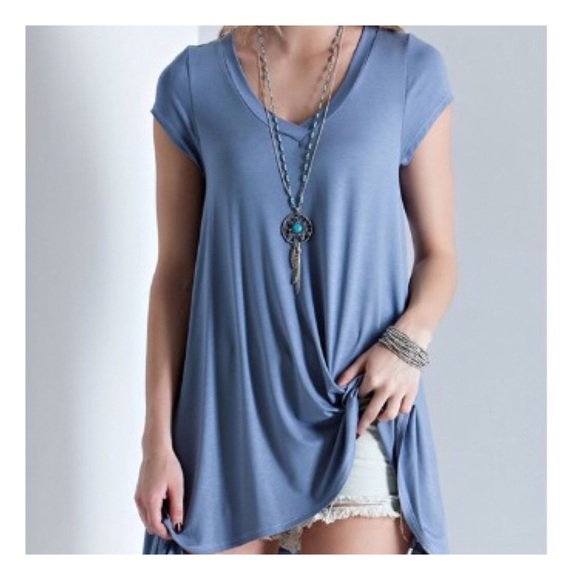 Boutique Tops - 🌟30% Bundles🌟 V-neck Trapeze Hem Tunic