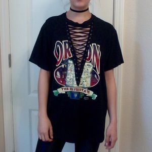 LF Vintage Lace Up Tee!!