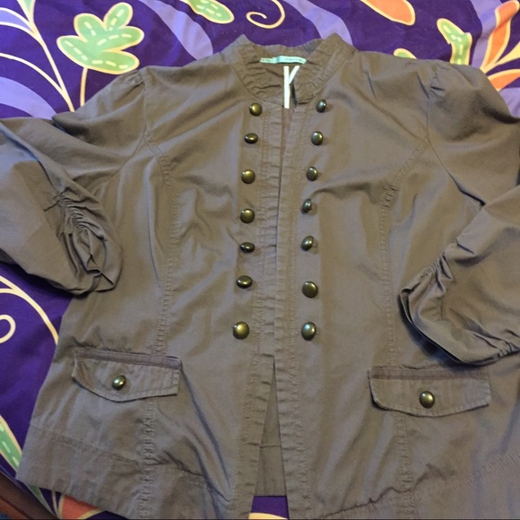 Brown military style jacket