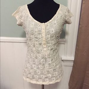 Cream lace blouse