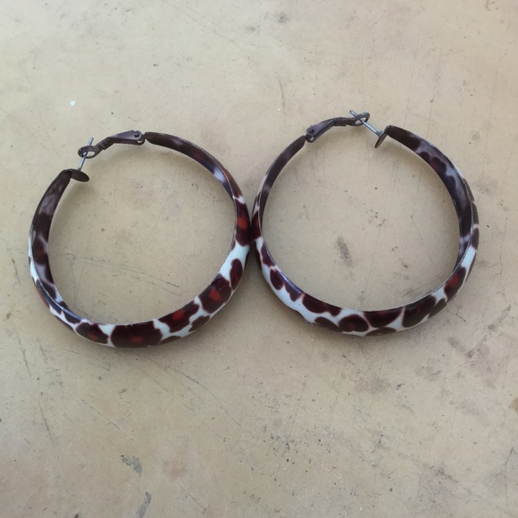 Animal Print Loop Earrings