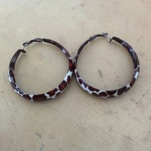 Animal Print Loop Earrings