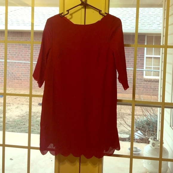 TOBI Dark red 3/4 sleeve dress SIZE SMALL