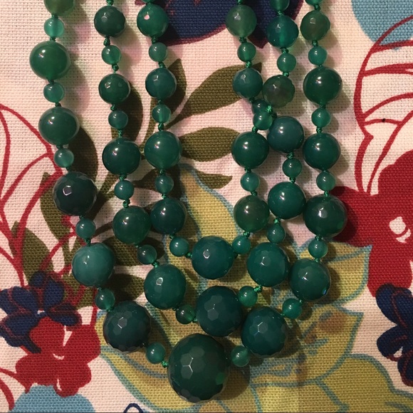 Jade Color Beaded Necklace