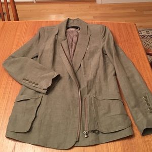 L.A.M.B. Oversized boyfriend blazer. Olive green