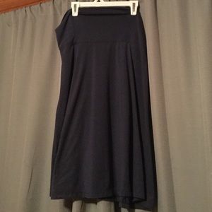 Navy knee length skirt