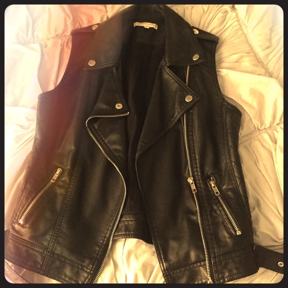 Topshop leather vest.