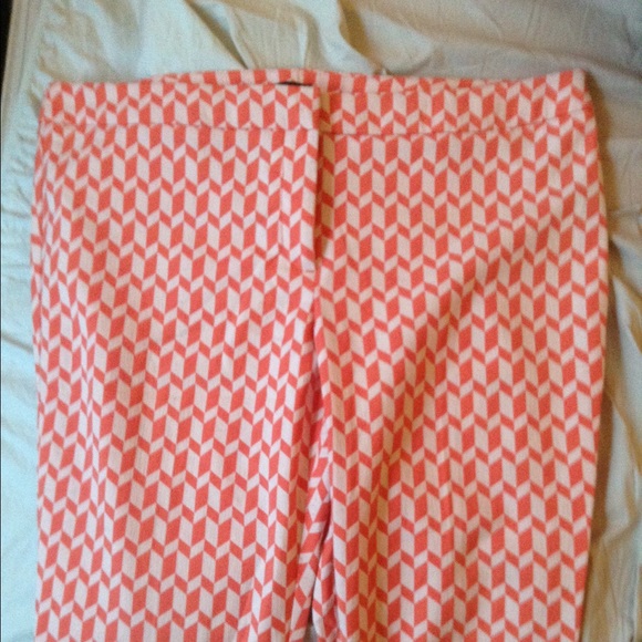 Worthington Size 16 Pants Orange and White