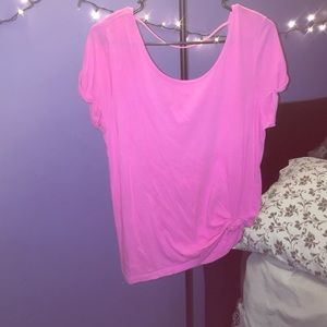 Hot Pink VS Open Back Tee