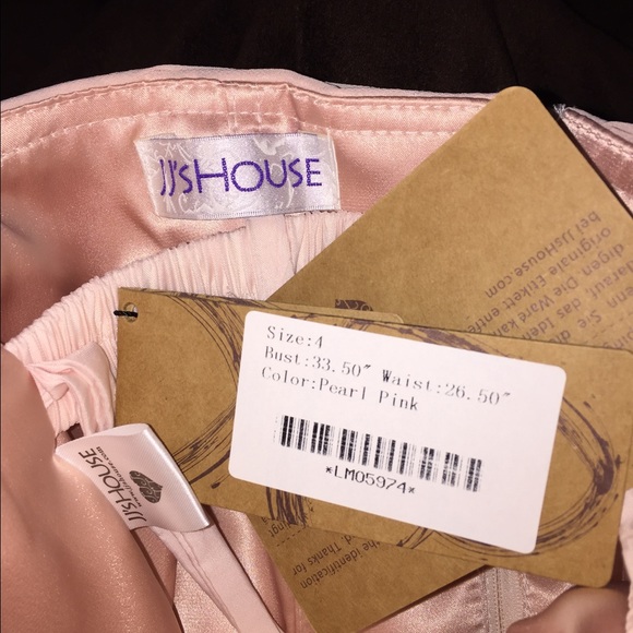 Light Pink Strapless Prom Dress - Picture 3 of 4