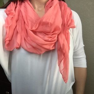 Sheer Salmon Scarf