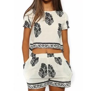 Two piece shorts and top set