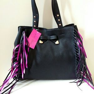 FINAL PRICE  NEW Betsey Johnson Fringe Party Tote
