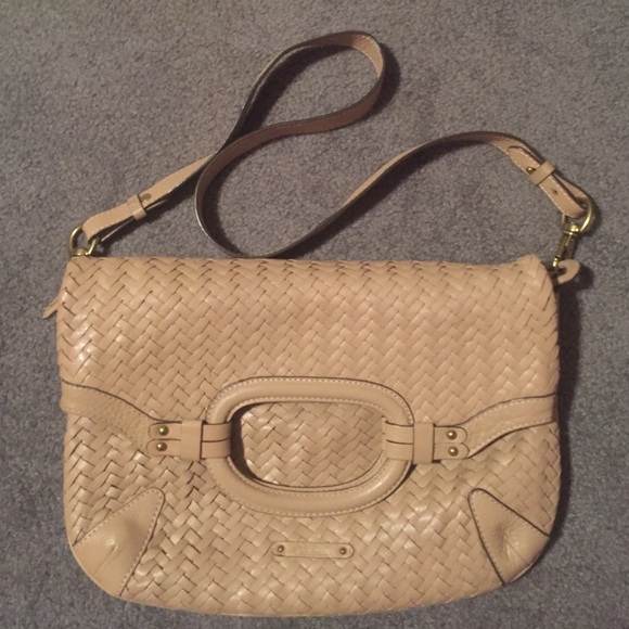 Cole Hann basket weave cross body purse