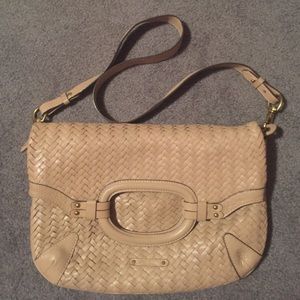 Cole Hann basket weave cross body purse
