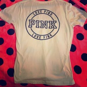 Never worn VS PINK bling campus tee