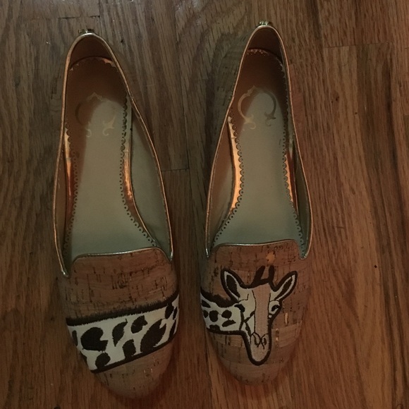 C. Wonder Shoes Natural Cork Giraffe Loafers Poshmark