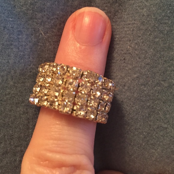 2 stretch rhinestones rings - Picture 3 of 4