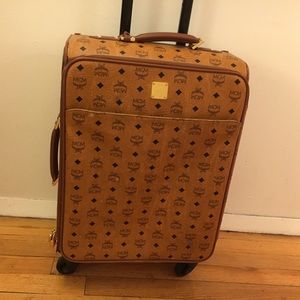 Authentic MCM Cognac Visetos Trolley