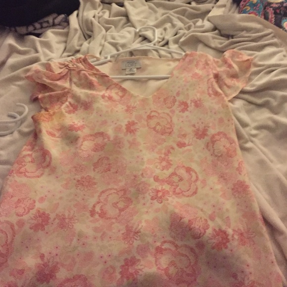 Pink with flowers