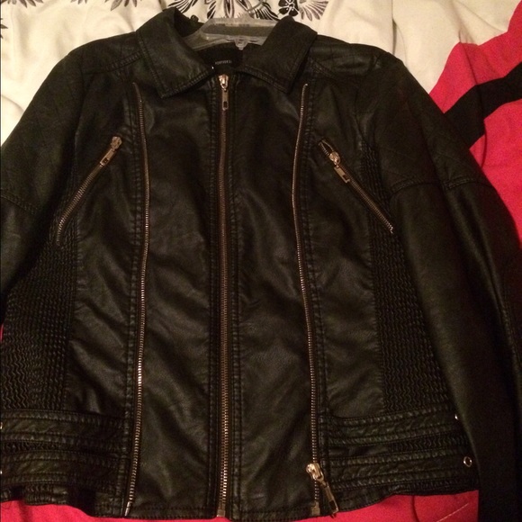 F21 faux leather jacket!