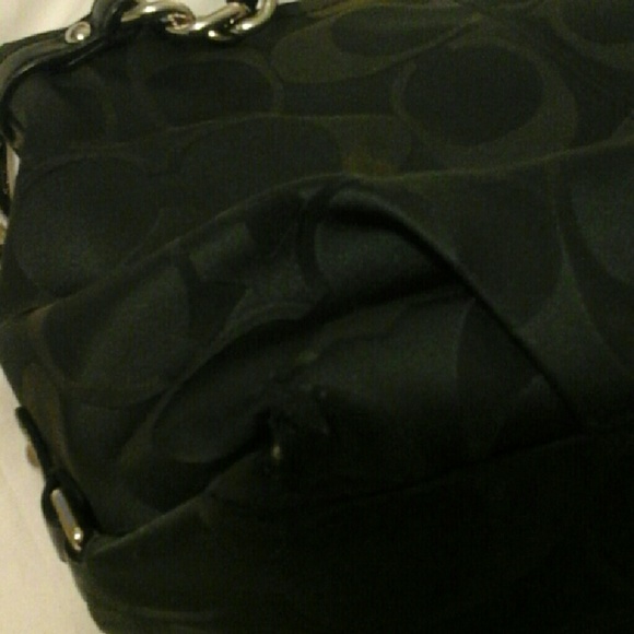 All black and silver Coach purse - Picture 4 of 4