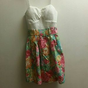 Floral and lace dress