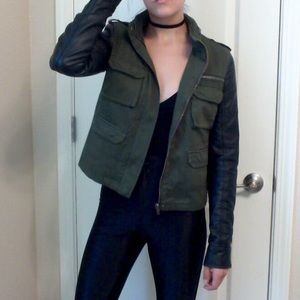 Urban Outfitters Cargo & Leather Jacket!! XS