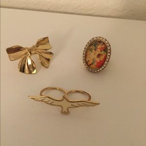 3 statement rings