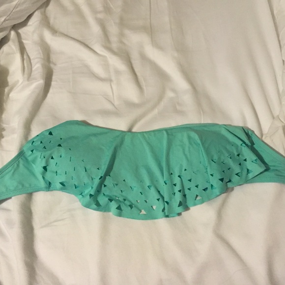strapless swim top
