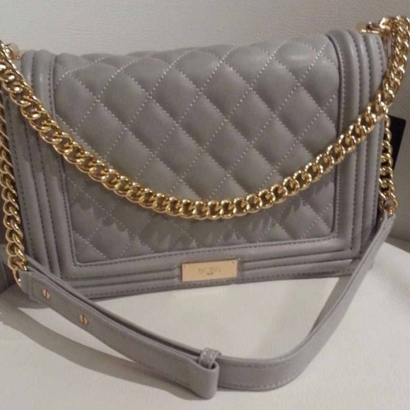 ✨BCBG grey smooth quilted shoulder bag