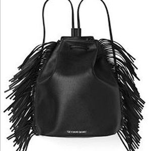 NWT...Victoria secret black fringe bag