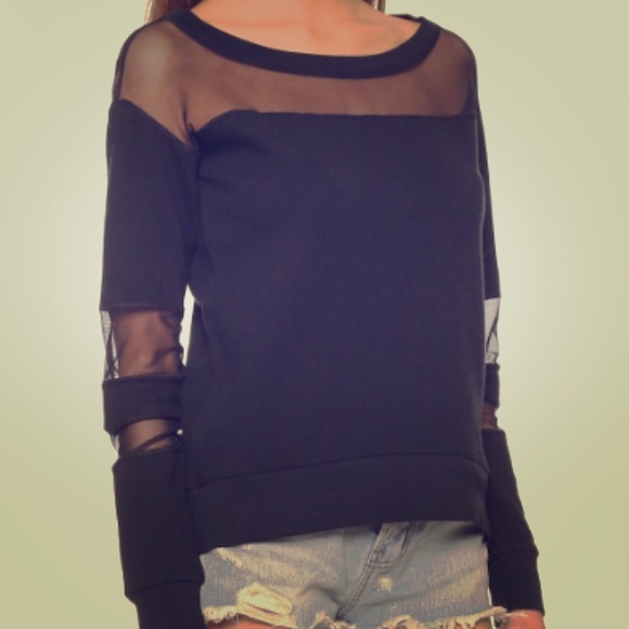 Pam and Gela mesh sweatshirt