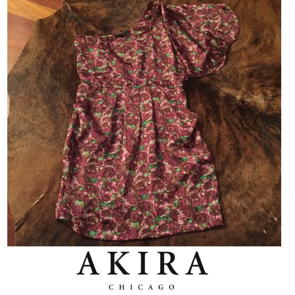 AKIRA Dresses & Skirts - Akira Black Label Abstract Rose Pattern Dress