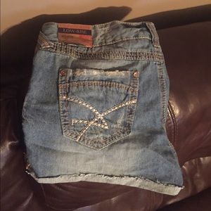 Blue jean shorts
