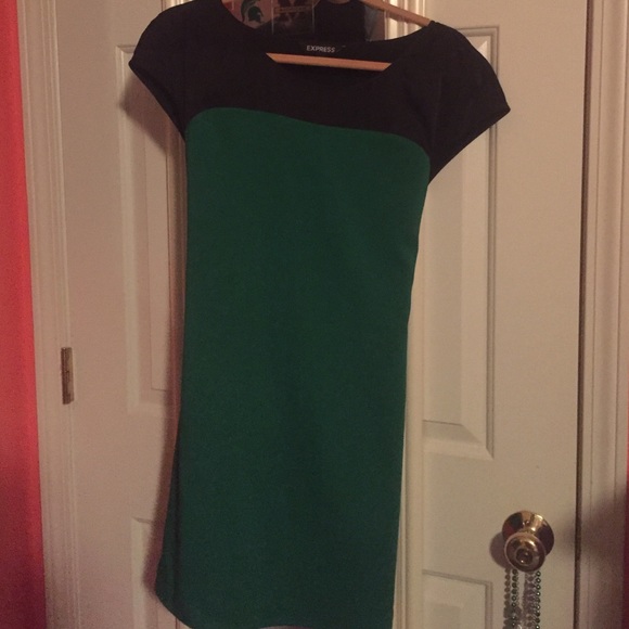 Express color block shift dress