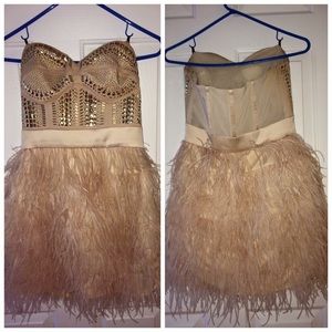 Feathered Bebe dress