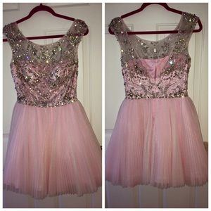 Short pink Sherri Hill dress
