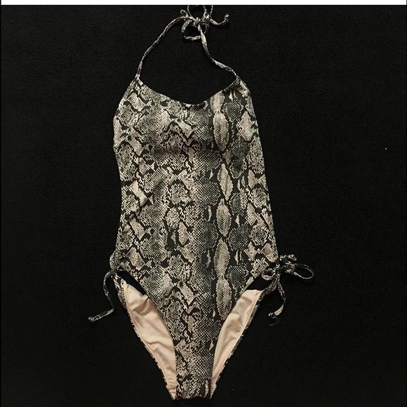 Snake print one piece