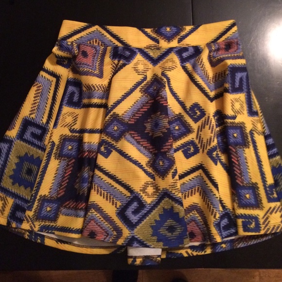 Aztec print circle skirt