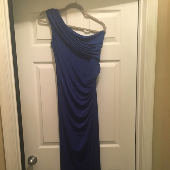 Stretchy Cache full length gown in royal blue