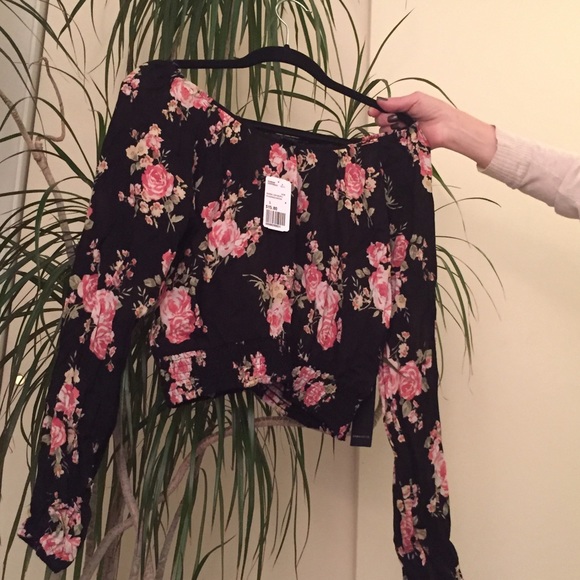 NWT flowy floral off shoulder top