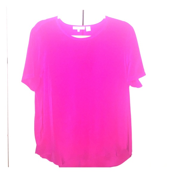 100 % Silk Bright Pink Tee