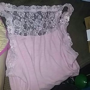 Pink and lace tanktop