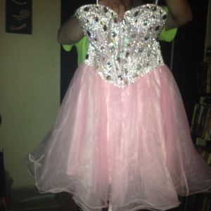 Pink short homecoming dress