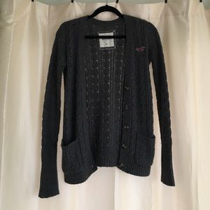 Hollister charcoal grey knit sweater
