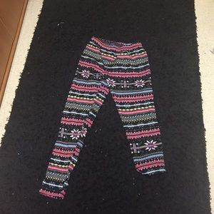 Fleece lined printed leggings!