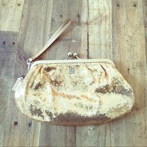 Coach Madison Julia evening gold ever jung clutch